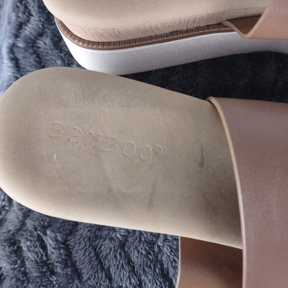 Bamboo Cycle-04 Tan Strappy Sandals – Size 5.5 – 2" Heel – All Manmade - Picture 6 of 9